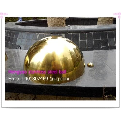 150 mm diameter, 201 stainless steel gold hemisphere, hollow hemisphere, metope adornment,plating titanium