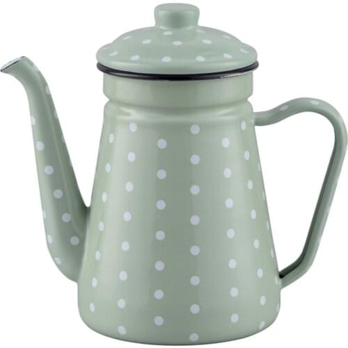 Ebru Enamel Nostalgic metal 1.2lt enamel teapot COFFEE Infuser tea infuser Blue Herb and Tea Infuser 3 layers enamel