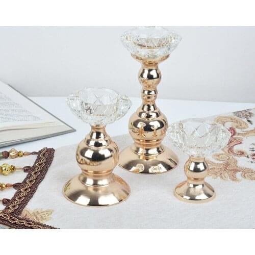 Crystal Candle Holder Delicate Candlestick Candle Lantern Wedding Centerpieces Table Stand For Decor Home Decore