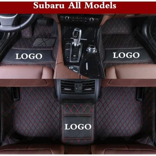 Custom 3D Car Floor Foot Mats for Subaru Impreza WRX STI BRZ Forester Legacy XV Outback Crosstrek Leather Auto Carpet Cover