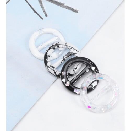 4 Pcs Round Elegant T-shirt Clips Fashion Scarf Clip Rings Decoration Clothing Corner Knotted Buckles for Summer Costume (Inner