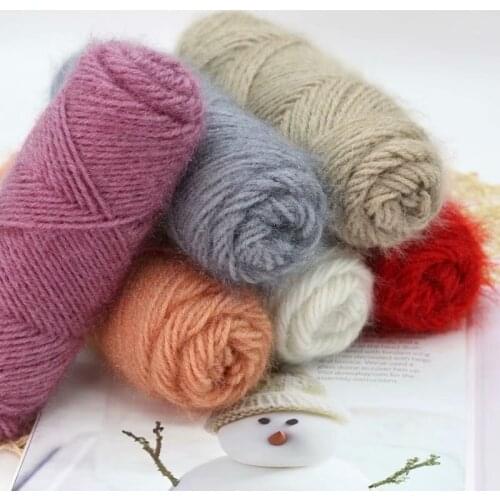 Mohair Yarn Crochet Baby Wool Yarn for Knitting Sweater Cotton Cashmere Yarn Worsted Wool Thread DIY Plush wool yarn Needlework
