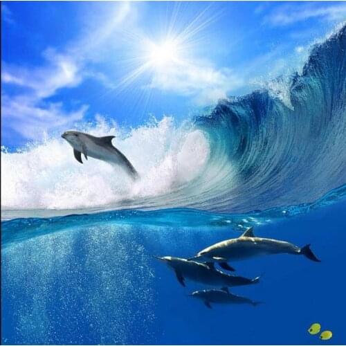 3d landscape wallpaper Home Decoration Ocean wave backdrop room modern wallpaper window mural wallpaper