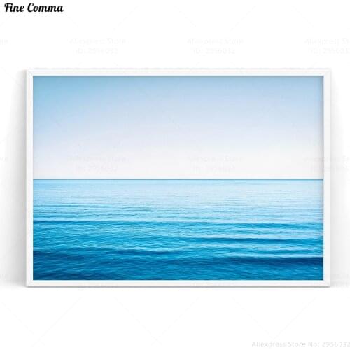 Posters and Prints Blue Seascape Poster Scandinavian Decor Nordic Art Wall Picture for Living Room Wall Art Canvas Print Home