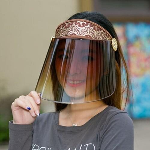 Summer Holiday Neon Sun Visors Sunvisor Party Hat Clear Plastic Cap Motor Peak Caps Anti-UV Sun Protection Bicycle Hats wholesal