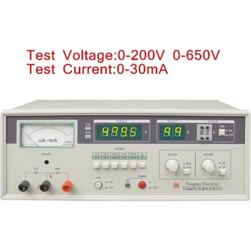 HOT SALE!0-650V,0.1u-30mA, AC Current Pointer Indication,Electrolytic Capacitor Leakage Current Meter Tonghui TH2687C