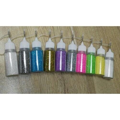 Luxury Crystal Multic and Magic Glitter Powder 10 Color Nail Art Decoration Tool Acrylic UV Gel Powder Dust Gem 0.2mm size