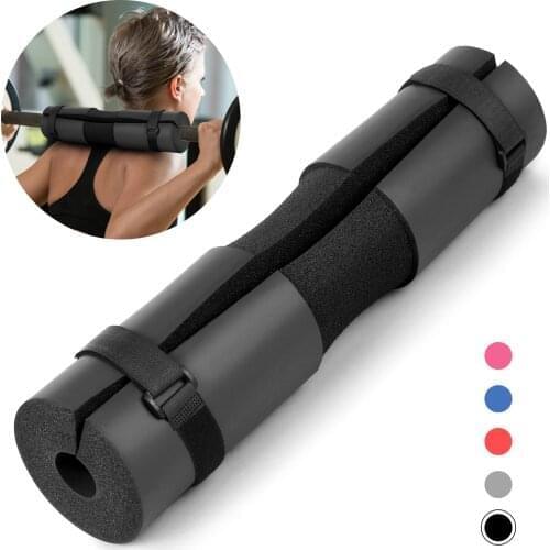 Barbell Squat Pad Neck Shoulder Protective Pad Support with Fixing Straps for Squats Lunges Hip Thrusts Weight Lifting Bar Pad
