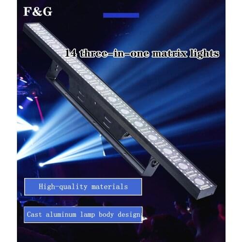 F&G beam flushing strobe 3IN1 light 14X3W LED wall light 5/14/75 channel DMX512 RGBW LED horizontal strip light stage light musi