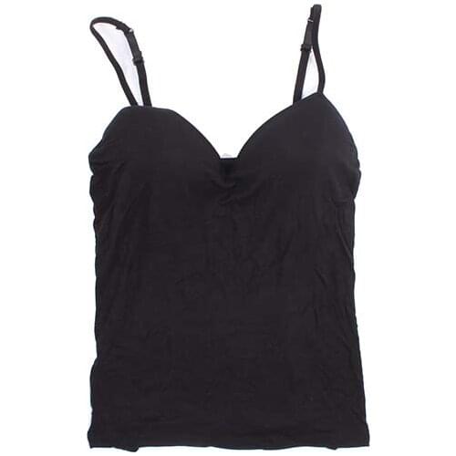 V-Neck Camisole Straps Push Up Bra Vest Tank M L Outdoor 2020 Spring Sexy Women Padded Sports Bra Tops Solid Color Tank