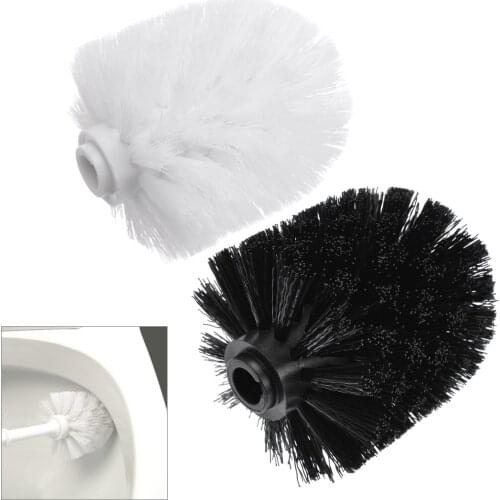 Toilet Brush Head Universal Replacement Cleaning PVC fit most holders Bathroom Kitchen clean Tool White/Black Durable clean tool