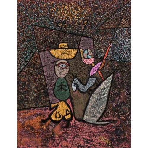 High quality Oil painting Canvas Reproductions The Travelling Circus (1940) by Paul Klee Painting hand painted