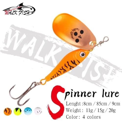 WALK FISH 11g 15g 20g Spinner Fishing Lure Rotating Metal VIB Fishing Bait Hard Bait Artificial Wobbler Bait Bass Carp Fish Tool