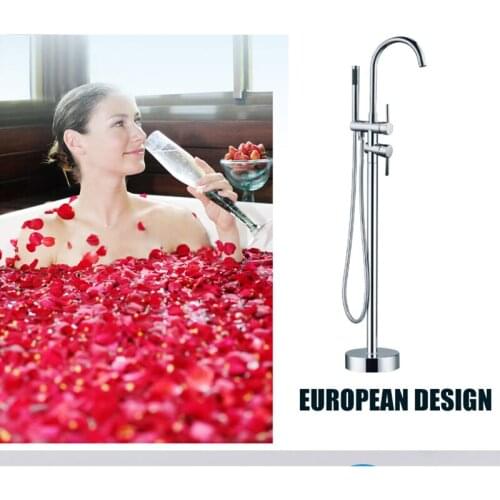 WELS AND CUPC Wholesale And Retail NEW Floor Mounted Free Standing Bathtub Faucet Shower Set Tub Filler Mixer Tap Shower Faucets