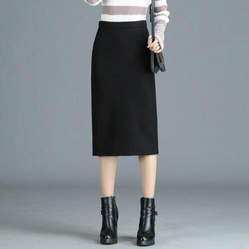 2020 new autumn and winter office lady plus size female women girls brand thick snow wear skirts clothing