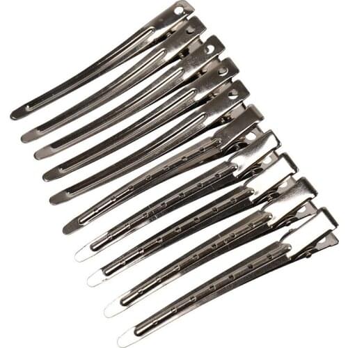 10pcs Professional Stainless Hairdressing Clips Clamp Salon Hairpins Hair Clips Barrettes Headwear DIY Hair Styling Tools