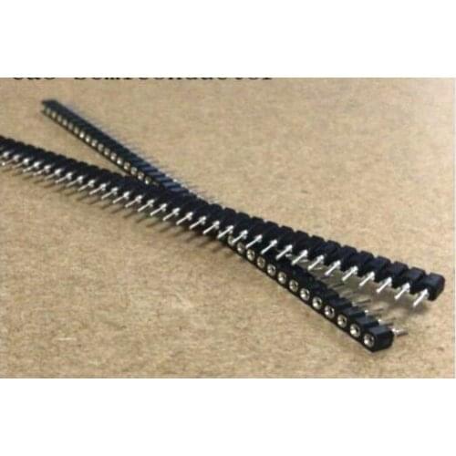 20pcs 1x40 Pin 2.54 2.54mm Strip Tin PCB Panel IC Breakable 40pin Header Socket Round Female Pin Header Connector