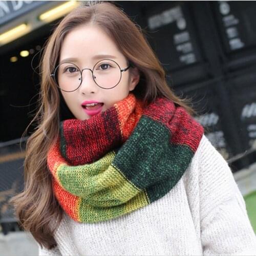 2021 Fashion Knitted Snood Scarf Warm Winter LIC Cashmere Snud For Women Ring Scarf Infinity Scarves Neck Circle Thick O Scarves