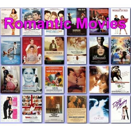 42style Choose CLASSIC ROMANTIC HD MOVIE PICTURE Art Film Print Silk Poster for Your Home Wall Decor 24x36inch