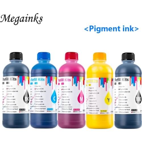 5PC 500ML Pigment Ink for Epson SC T3000 T5000 T7000 T3200 T5200 T7200 T3270 T5270 T7270 T3270D T5270D T7270D T3070 T5070 T7070