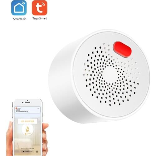 Tuya WiFi GAS Detector Alarm Wireless Smart Life Notification Remote Control Natural Leak Combustible Gas Detector Home Alarm