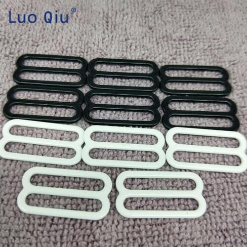 Metal&plastic buckle Brassiere clasp nylon coated metal white 25mm bra adjustable buckles 8 Bra underwear 50 pcs/lot