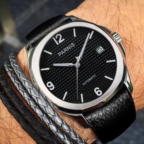 Parnis Automatic Watch Minimalist Watch Men Wrist Watch 2018 Miyota Sapphire Crystal Mechanical Watches relogio masculino Gift