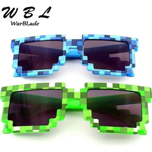 WarBLade Children Gift 2018 Fashion Kids Sunglasses Smaller Size Sunglasses Mosaic Boys Girls Pixel Eyewares