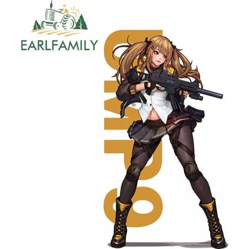 EARLFAMILY 13cm x 12.7cm for Girls Frontline Car Accessories Stickers Motorcycle Decal Graffiti Sticker Waterproof Decoration