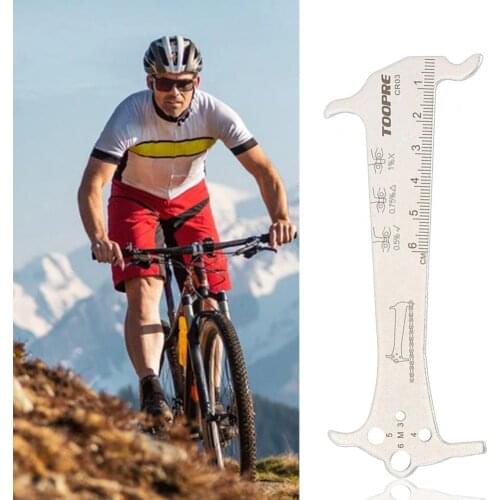 TOOPRE Three-in-one Bicycle Chain Wear Indicator Repair Tool Mountain Road Bike Chains Gauge Measurement Ruler Checker Tool