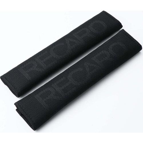 JDM Style RECARO Hyper Fabric Seat Belt Cover Shoulder Strap Pad Harness Pads for Universal Car