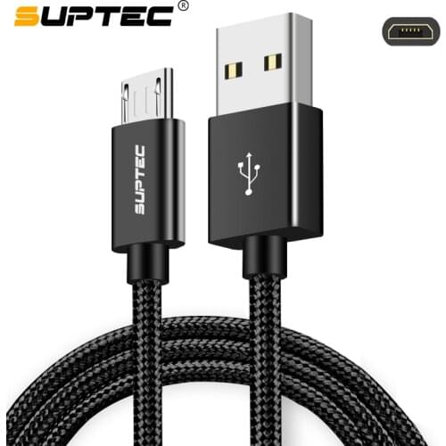 Suptec Micro USB Charger Cable 2M 3M Data Sync Cord Wire 2A Fast Charging Microusb Mobile Phone Cable for Andriod Samsung Xiaomi
