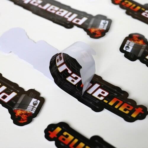 China promotional logo printing die cut stickers wholesale