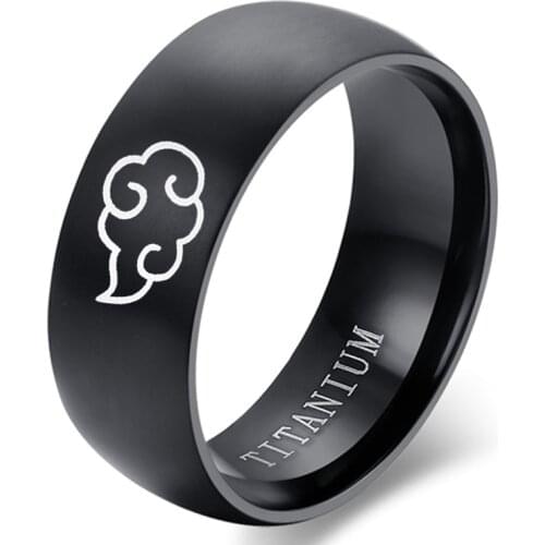 Anime Cosplay Cloud Rings Japanese Style Animation Cosplay Ring Stainless Steel Jewelry Titanium Steel Mens Rings