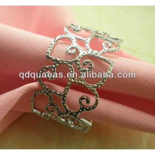 Heart napkin rings,metal napkin holder