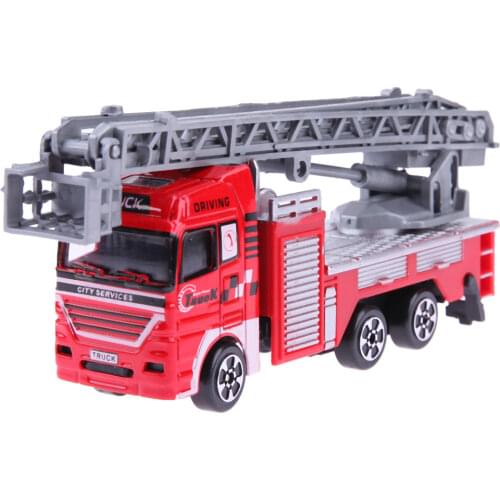 High Simulation Mini Fire Engine Model Alloy Vehicles Truck Toy Kids Gift