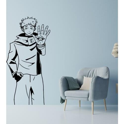 Cartoon Jujutsu Kaisen Wall Decal Living Room Removable Mural For Kids Room Living Room Home Decor Decoration Accessories