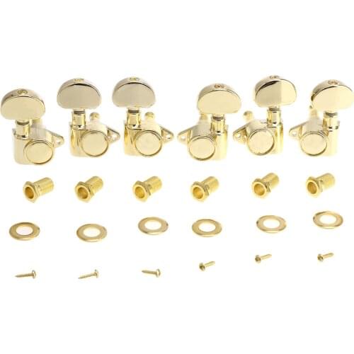 Musiclily Ultra 3L3R Roto Sealed Tuners Tuning Pegs Keys Machine Heads Set for Les Paul LP SG Electric or Acoustic Guitar, Gold