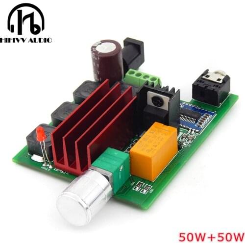 HIFF Class D amplifier board TPA3116d2 50W*2 Digital Power Amplifier Board Bluetooth-compatible