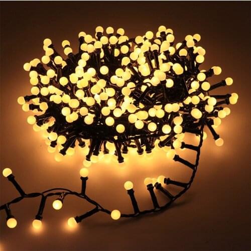 10M 500 LED Cherry Ball Christmas Fairy Light 220V EU Plug For Wedding Party Holiday Decor String Outdoor Garland Light