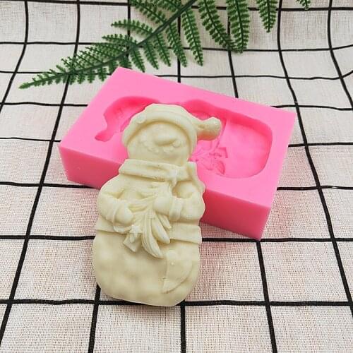 Snowman Resin Clay Silicone Mold for Candy Chocolate Biscuit Cake Decorating Tools