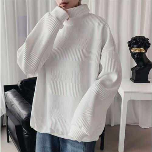 Korean version of the semi-high turtleneck sweater male students loose youth winter sweater men and women tops