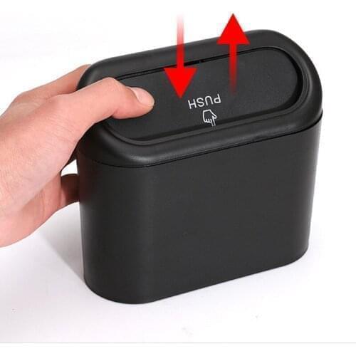 Universal Hanging Car Trash Garbage Can Flip Lid Dustbin Interior Organizer Box for Cadillac XTS SRX ATS CTS/Renault Koleos