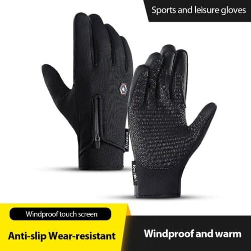 Cycling Gloves Windproof Touch Screen Riding MTB Bike Bicycle Gloves Thermal Warm Motorcycle Winter Autumn Bike Gloves