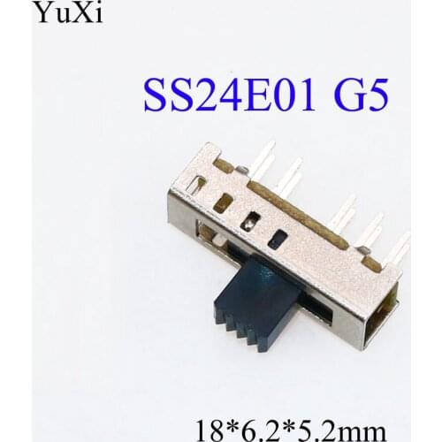 ST091Y SS24E01-G5 / SS24E01 G5 Slide Switches Vertical 10 Pin 4 Position Toggle Switch Flashlight Switch 2P4T DP4T DC 50V 0.5A