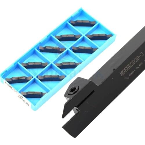 Outer Cut-off Grooving MGEHR2020 Lathe Cutting Tool Extended Grooving Toolholder+MGGN Bevel quickcut grooving Carbide CNC insert