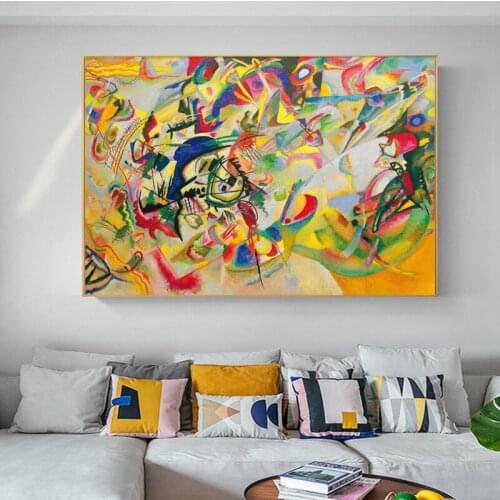 Wassily Kandinsky Composition VII Posters and Prints on Canvas Painting Abstract Wall Art Picture for Living Room Home Decor