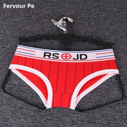Fervour pe woman Cotton Underwear Women Panties handsome neutral Briefs Girl Hip lifting broadside motion shorts A19043