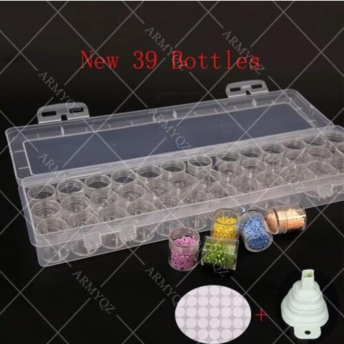 39 Bottles Dismountable Diamond Painting Accessories Diamond Embroidery Cases PP Plastics Box Organizer Home Storage boxes