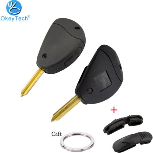 OkeyTech 2 Button Key Case Shell For Citroen Evasion Synergie Xsara Xantia Remote Car Key Cover Fob Side With Replacement Button